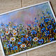 Order Painting of wool Cornflower field. Galina Ansiforova. Livemaster. . Pictures Фото №3