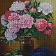 Order Beadwork Set : PEONIES IN A VASE. Beaded embroidery from Laura. Livemaster. . Embroidery kits Фото №3