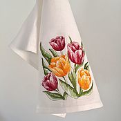 Для дома и интерьера handmade. Livemaster - original item Tea towel with embroidery 