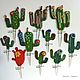  Fusing glass Prickles-cacti. Stained glass. LiliaGorbach Glass. Online shopping on My Livemaster.  Фото №2