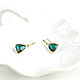 Green triangle Earrings 'Emerald' light Earrings. Earrings. Irina Moro. My Livemaster. Фото №5