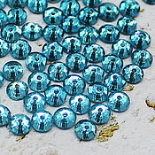 Материалы для творчества handmade. Livemaster - original item Rhinestones 10 pcs 5 mm Blue sequins glass. Handmade.