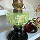 Oil lamp, art glass, France. Vintage lamps. 'Gollandskaya Vest-Indskaya kompaniya'. Интернет-магазин Ярмарка Мастеров.  Фото №2