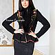 Пальто из шерсти и павловопосадского платка "Чёрные глаза". Пальто. Ульяна Смирнова. Интернет-магазин Ярмарка Мастеров.  Фото №2
