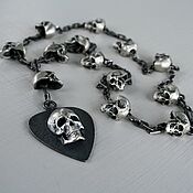 Украшения handmade. Livemaster - original item Skull Mediator Men`s Pendant Pendant with Chain. Handmade.