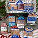 КЕРАМИЧЕСКИЕ елочные,новогодние ИГРУШКИ "ДОМИКИ". Елочные игрушки. ГАЛЕРЕЯ НАТАЛЬИ МАКАРОВОЙ. Ярмарка Мастеров.  Фото №5