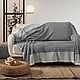 Заказать Стильный плед из хлопка, 220*220, серый. TES`DECOR. Ярмарка Мастеров. . Пледы Фото №3