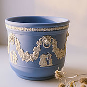 Винтаж handmade. Livemaster - original item Vintage Blue planters with lion heads Wedgwood England. Handmade.