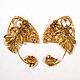 Elven ears - earcuffs "Golden grape", Cuff Earrings, Moscow,  Фото №1
