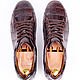 Кеды с перфорацией из кожи крокодила с ремнем. Кеды. Croc-Shoes. Ярмарка Мастеров.  Фото №4