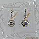 Diamond BALL earrings gold 585, diamonds, sapphires. VIDEO. Earrings. MaksimJewelryStudio. My Livemaster. Фото №6