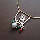 Pendant with a bird and stones. Jewelry Sets. ART ACTIVE. My Livemaster. Фото №5