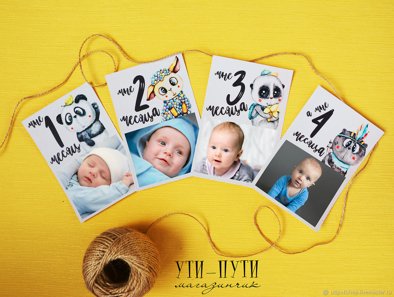карточки для фото новорожденных
