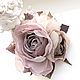 FABRIC FLOWERS. The branch of roses. ' Vintage Trio '. Brooches. fioridellavita. My Livemaster. Фото №5