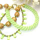 Triple green droplet bracelet. Bead bracelet. elena (luxus-stil). Online shopping on My Livemaster.  Фото №2