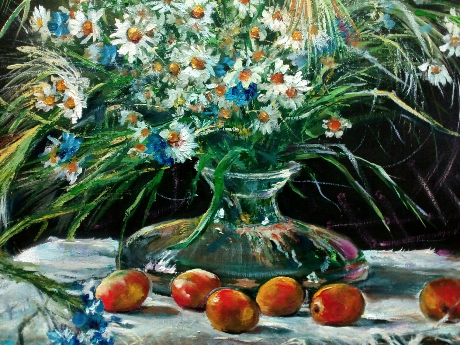 Букет полевых ромашек, картина с цветами купить в интернет-магазине ...