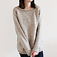 Sweater women knitted Latte with pigtails on the sleeves. Pullover Sweaters. CUTE-KNIT by Nata Onipchenko. Online shopping on My Livemaster.  Фото №2