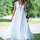 White, loose dress with ruffles, Summer dress - DR0184TRCO, Sundresses, Sofia,  Фото №1
