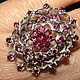 Серебряное кольцо с  рубином и родолитами "Ажур". Кольца. ЭlenKa (Busja) 1+1=-15%. Ярмарка Мастеров.  Фото №5