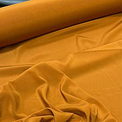 Материалы для творчества handmade. Livemaster - original item Fabric: Silk crepe de chine, persimmon color. Handmade.