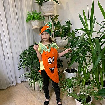 Детские наряды пошагово своими руками: поварской фартук и колпак, костюм морковки для девочки