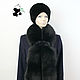 Luxurious fur scarf boa fur Finnish Fox. Black. Collars. Mishan (mishan). My Livemaster. Фото №4