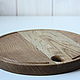 Average round Board made of oak. D 30 cm, color ' walnut'. Utensils. derevyannaya-masterskaya-yasen (yasen-wood). My Livemaster. Фото №5