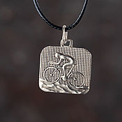 Украшения handmade. Livemaster - original item Acceleration bike sterling silver pendant. Handmade.
