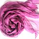 Шарф батик "Персидская роза" шелковый шарф розовый, Шарфы, Раменское,  Фото №1