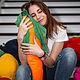 Подушка морковь размер М. Декоративная 3D подушка ручной работы. Подушки. AVELVI-DESIGN. Ярмарка Мастеров.  Фото №5