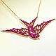 Order Ruby swallow on a silver chain buy. luxuryclub. Livemaster. . Pendants Фото №3