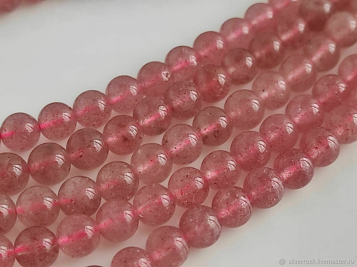 6 мм Кварц клубничный купить в интернет-магазине Ярмарка Мастеров по ...