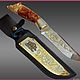 Gift knife made of Damascus steel z117, Knives, Chrysostom,  Фото №1