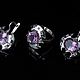 Ring and earrings with amethyst and Topaz ' Valkyrie Protection'. Jewelry Sets. geliar. My Livemaster. Фото №4