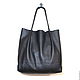 Order Tote Bag Leather Shoulder Bag Black Shopper Medium Bag String Bag. BagsByKaterinaKlestova (kklestova). Livemaster. . Sacks Фото №3