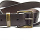 Brown leather belt 40 mm, Straps, Moscow,  Фото №1