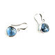 Dark blue earrings with pendants 'Sea peony' earrings 2022. Earrings. Irina Moro. My Livemaster. Фото №4