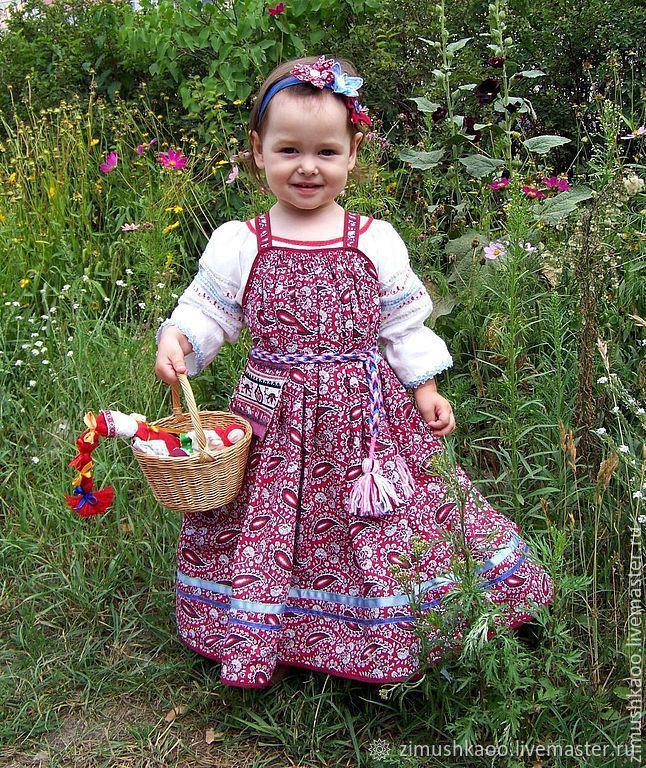 Сарафан детский в русском стиле