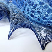 Аксессуары handmade. Livemaster - original item Fishnet knitted shawl rose Prairie Shawl wool from County. Handmade.