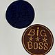 Аппликация пришивная «Big Boss» цвет синий. Аппликации. Лавка рукоделия 'Три котика'. Интернет-магазин Ярмарка Мастеров.  Фото №2