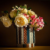 Цветы и флористика handmade. Livemaster - original item Oval flower pot. Gypsum ceramics.. Handmade.