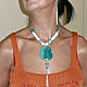 'Sea surf ' choker and green agate earrings. Jewelry Sets. Jewelry just for You (G-Korchagina). My Livemaster. Фото №5