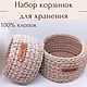 Knitted baskets, a storage set made of knitted yarn. Basket. Lace Shawl by Olga. Online shopping on My Livemaster.  Фото №2