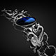 Браслет массивный серебро с лабрадором Осьминоги. Браслет жесткий. Aventure.Jewelry. Интернет-магазин Ярмарка Мастеров.  Фото №2
