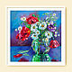 Oil painting of poppies daisies bouquet of flowers 