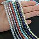 Бусины рондель гранёные стекло 6 мм прозрачные нить. Бусины. Niakrise beads. Интернет-магазин Ярмарка Мастеров.  Фото №2