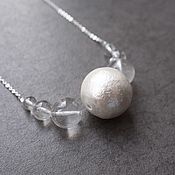 Украшения handmade. Livemaster - original item Necklace with rock crystal - The Moon. Handmade.