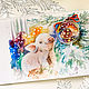 Happy Oink, painting on paper, Christmas gift, Pictures, Moscow,  Фото №1