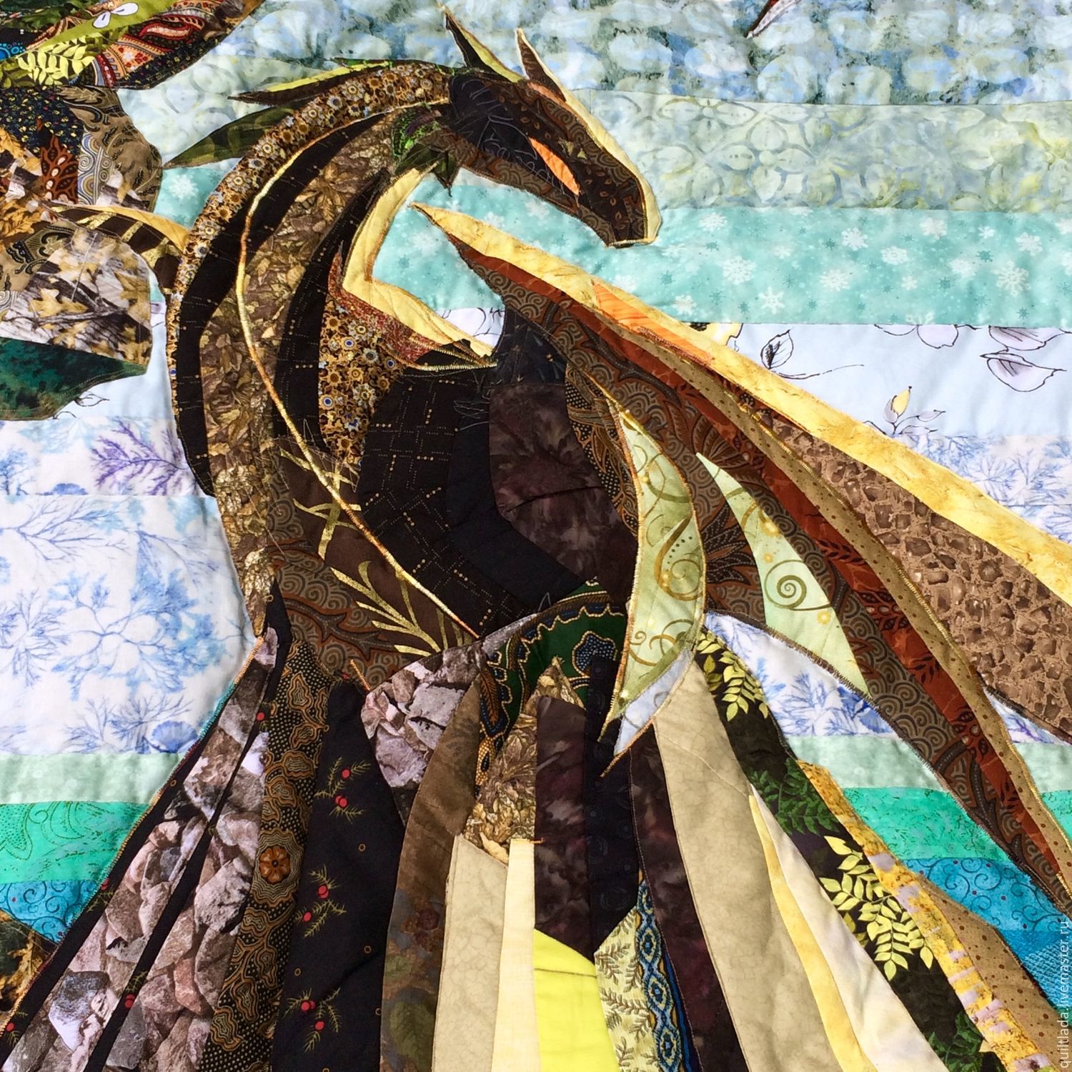 наталья акимкина лоскутное шитьё. дракон из лоскутков. аппликация дракон. аппликация дракон из бумаги. дракон из лоскутков.