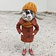 Собака из шерсти/Пёс из войлока. Войлочная игрушка. Марина Рябова / marina-toys. Интернет-магазин Ярмарка Мастеров.  Фото №2